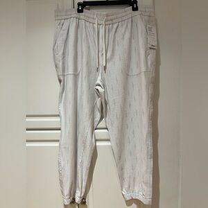 Athleta Farallon Printed Jogger Size 22 Cotton Pants NWT Neutral